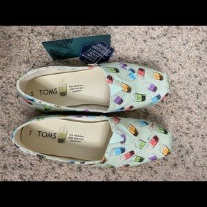 Toms: Green Matcha Boba Tea Shoes